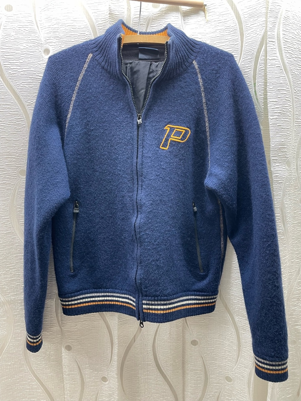 Peak Performance Andrew WB Jacket Mens M Blue Wool Lined Full Zip P Logo